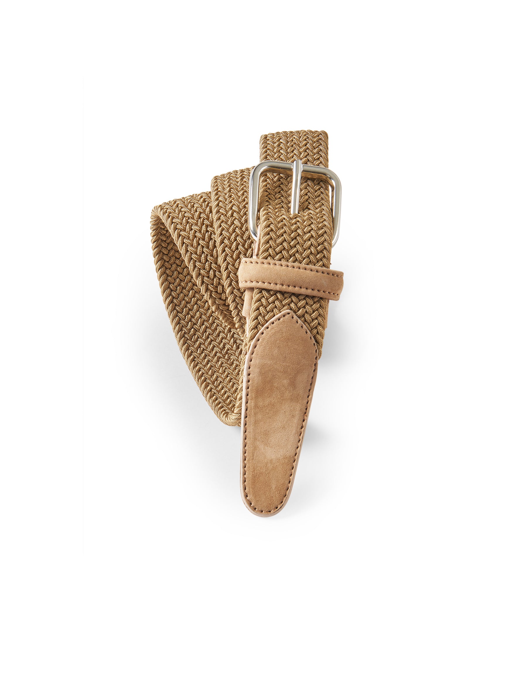 Sand-colored braided belt